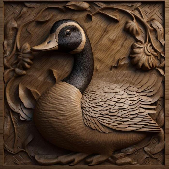 Nature and animals (goose 1, NATURE_3693) 3D models for cnc